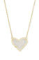 kendra scott ari heart shaped pendant gold necklace