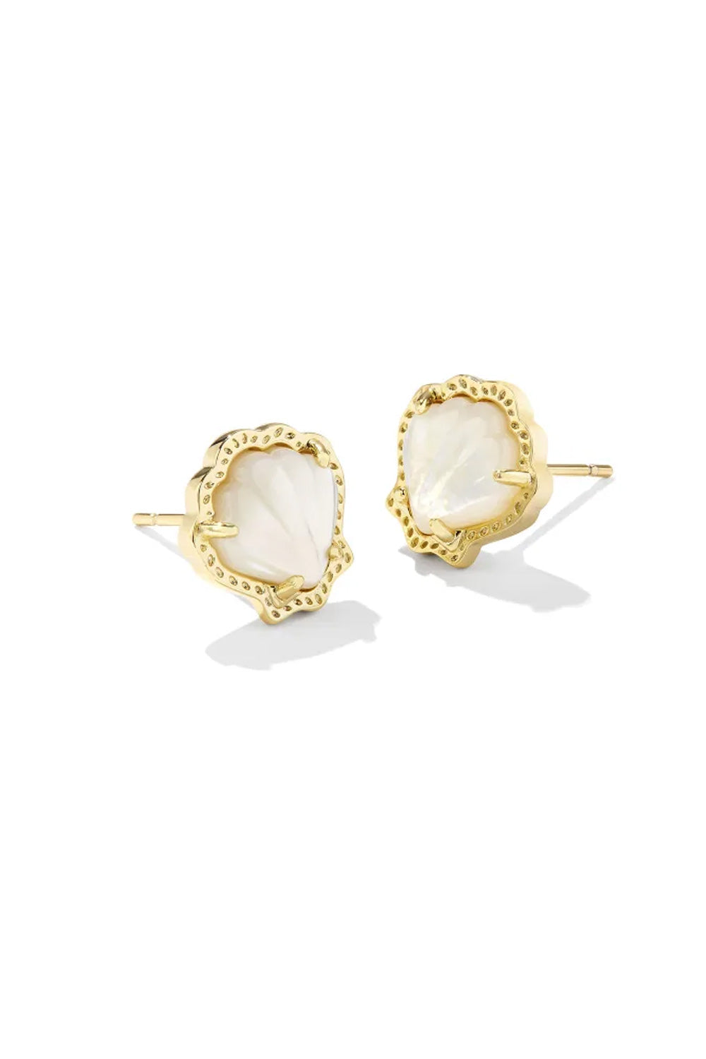 Brynne Shell Gold Stud Earrings MOP| Kendra Scott main image 0