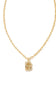 kendra scott gold initial necklace with a letter A pendant