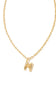 kendra scott gold initial necklace with a letter M pendant