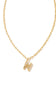 kendra scott gold initial necklace with a letter N pendant
