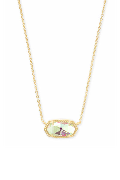 Kendra Scott Elisa Gold Pendant Necklace in Dichroic Glass