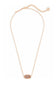 Kendra Scott Elisa Rose Gold Pendant Necklace in Rose Gold Drusy
