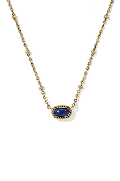 Kendra Scott Mini Elisa Vintage Satellite Short Pendant Necklace for Women in Gold