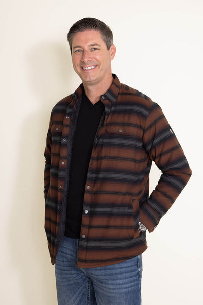 Kuhl Joyrydr Shirt Jacket for Men in Hickory Brown