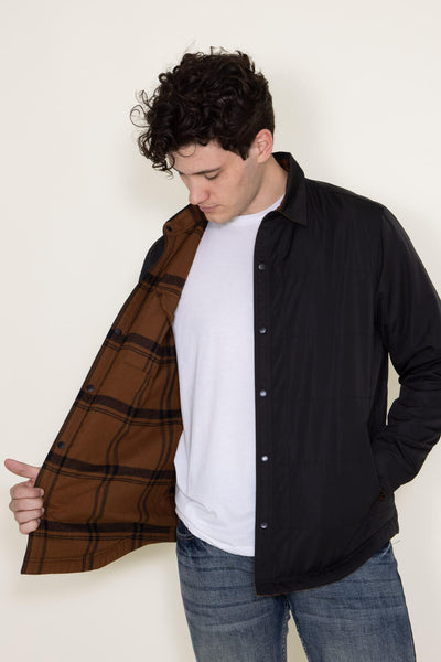 LB Tech Reversible Shirt Jacket for Men in Black