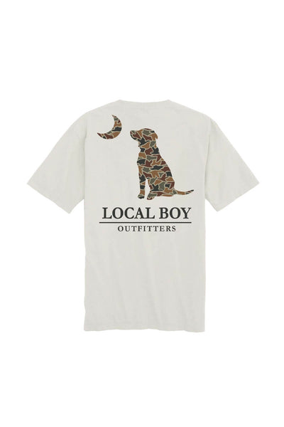 Local Boy Youth Autumn Camo Dog & Moon T-Shirt in Grey