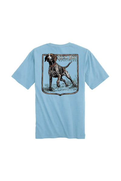 Local Boy Youth Hunting Dog T-Shirt in Blue