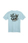 Local Girl Youth Bluff Groovy Moon T-Shirt in Light Blue