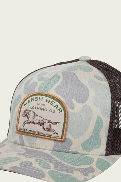 Marsh Wear Retrieve Camo Trucker Hat for Men in Green