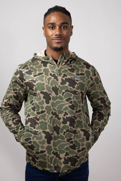Marsh Wear Sullivan Hagood Tech Hoodie for Men in Green Mallard Camo