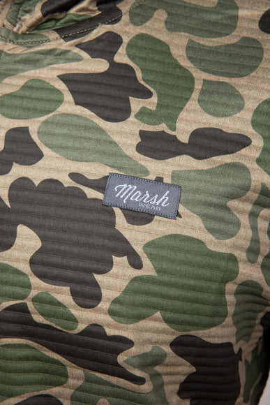 Marsh Wear Sullivan Hagood Tech Hoodie for Men in Green Mallard Camo