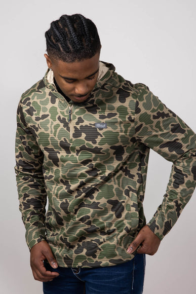 Marsh Wear Sullivan Hagood Tech Hoodie for Men in Green Mallard Camo