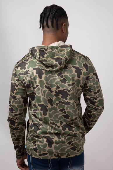 Marsh Wear Sullivan Hagood Tech Hoodie for Men in Green Mallard Camo