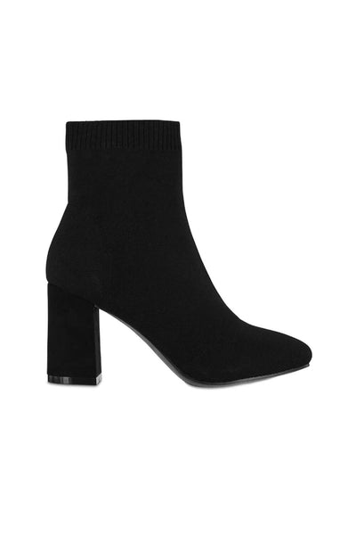 MIA Shoes Erika Knit Booties for Women in Black