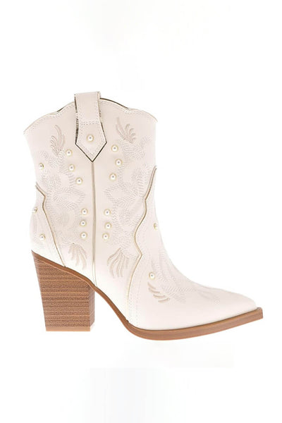 Mia white booties hotsell