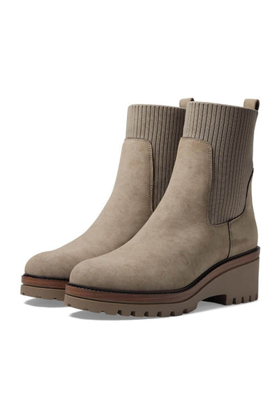 MIA Shoes Soraya Lug Demi Booties for Women in Taupe