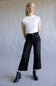 Mica High Rise Cropped Wide Leg Jeans for Women in Black