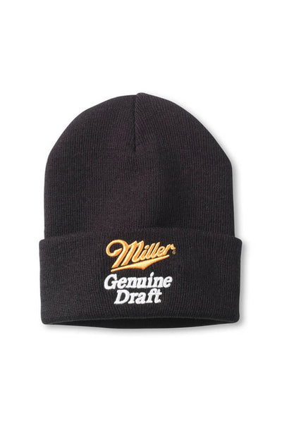 American Needle Miller Genuine Draft Cuffed Knit Beanie in Black