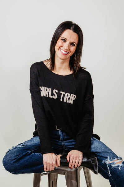 Miracle Clothing Girls Trip Sweater for Women in Black