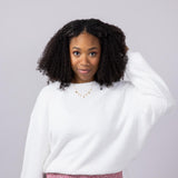 Miracle Synch Waist Textured Lightweight Sweater for Women in White