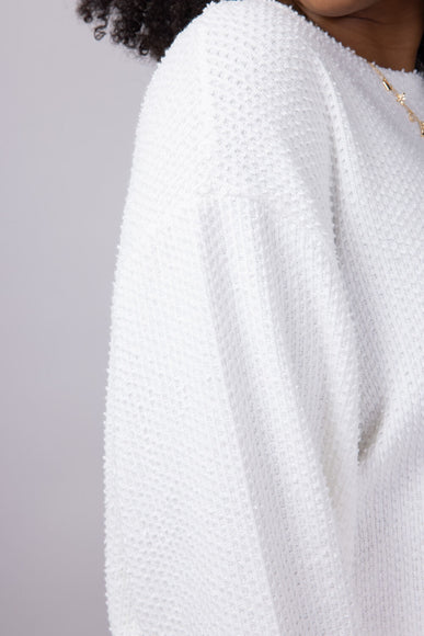 Miracle Synch Waist Textured Lightweight Sweater for Women in White