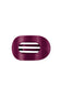 A dark hair clip with three horizontal ventilation slots, shown on a plain white background.