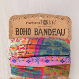 Natural Life Full Boho Bandeau Headband in Multi Patchwork