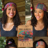 Natural Life Full Boho Bandeau Headband in Multi Patchwork