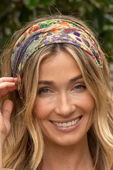 Natural Life Full Boho Bandeau Headband in Cream