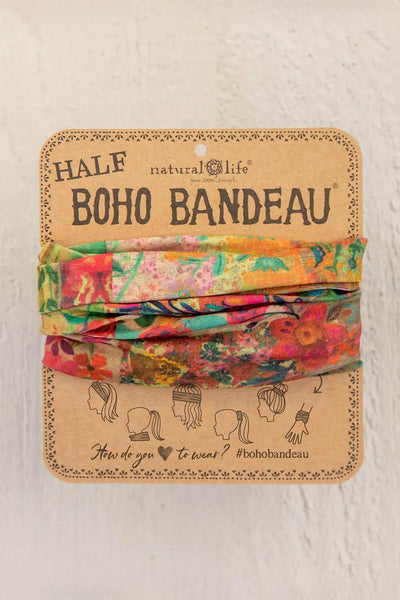 Natural Life Half Boho Bandeau Headband in Pink Patchwork