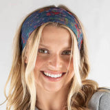 Natural Life Half Boho Bandeau Headband in Water Color Floral