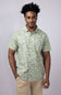 North River Reverse Print Tropical Button Shirt for Men in Green