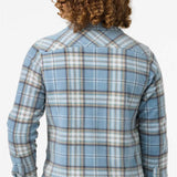 O’Neill Youth Glacier Plaid Super Fleece Long Sleeve Shirt for Boys in Blue