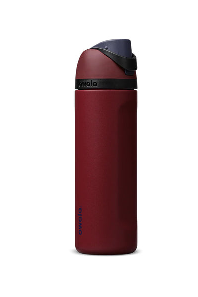 Owala FreeSip 24 oz Stainless Steel Water Bottle in Burgundy Bay