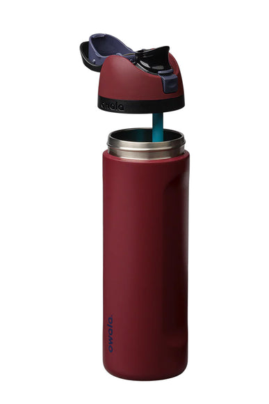 Owala FreeSip 24 oz Stainless Steel Water Bottle in Burgundy Bay
