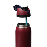 Owala FreeSip 32 oz Stainless Steel Water Bottle in Burgundy Bay