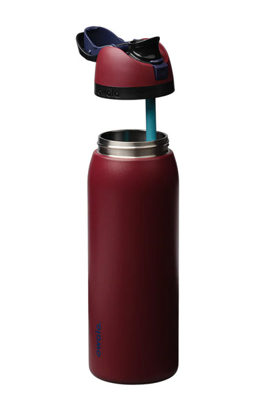 Owala FreeSip 32 oz Stainless Steel Water Bottle in Burgundy Bay