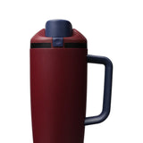 Owala FreeSip Tumbler 40 oz Stainless Steel Water Bottle in Burgundy Bay