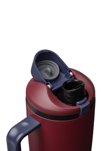 Owala FreeSip Tumbler 40 oz Stainless Steel Water Bottle in Burgundy Bay