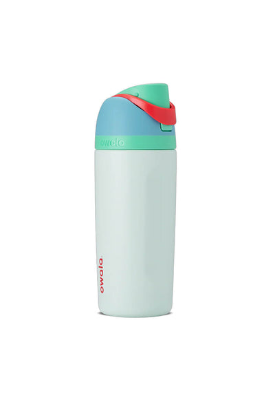 Owala Youth FreeSip 16 oz Stainless Steel Water Bottle in Rain Forest