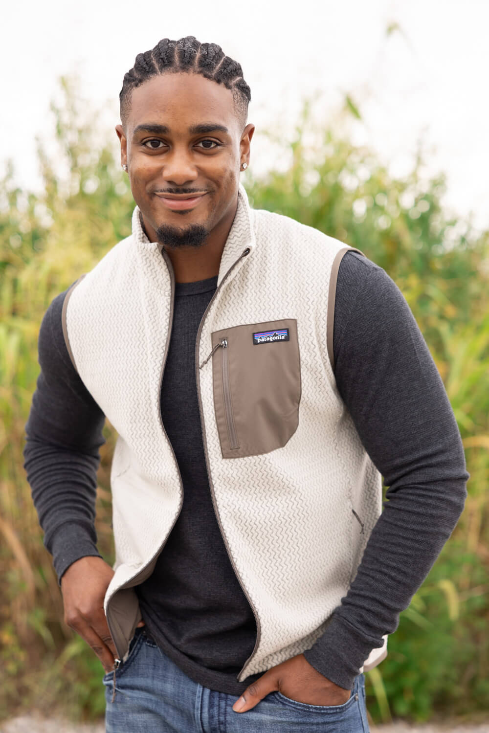 Patagonia Men's R1 Air Vest in Pelican | 40285-PLCN PELICAN – Glik's