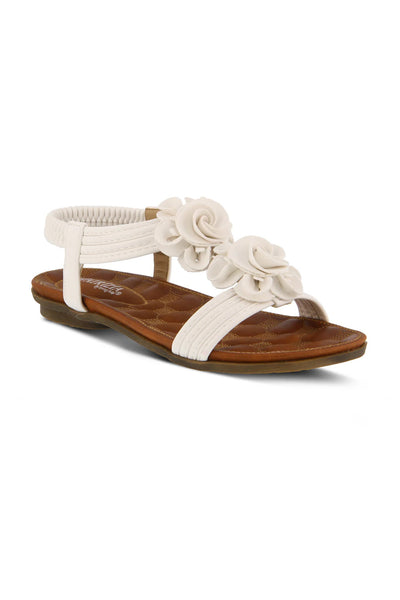 Patrizia Nectarine Floral Sandals for Women in White