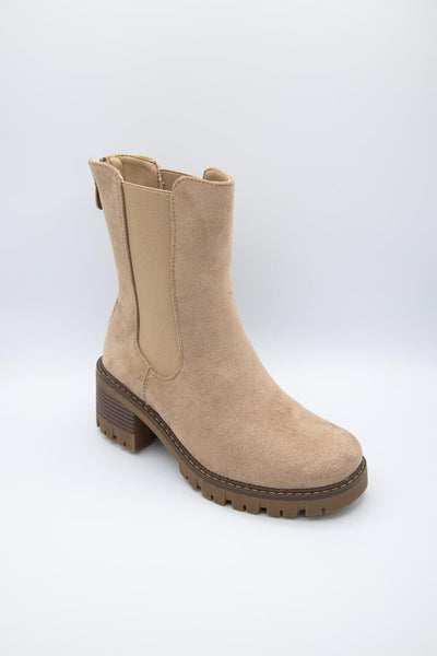 Pierre Dumas Solo Lug Booties for Women in Brown