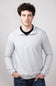 Hallstatt Quarter Zip Fleece Pullover for Men in Gray Cloud