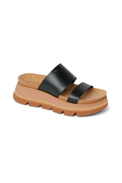 Reef Cushion Luxe Siaa Sandals for Women in Black/Tan