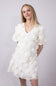 Rokoko Roset V-Neck Puff Sleeves Dress for Women in White