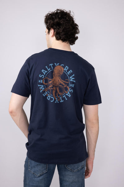 Salty Crew Tentacles T-Shirt for Men in Navy
