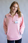 Simply Southern Aria ¼ Zip Pullover for Women in Petal