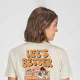 Simply Southern Womens Life’s Better With Dogs T-Shirt for Women in Linen